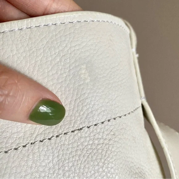 Zara white flat leather shopper bag - Picture 8 of 8